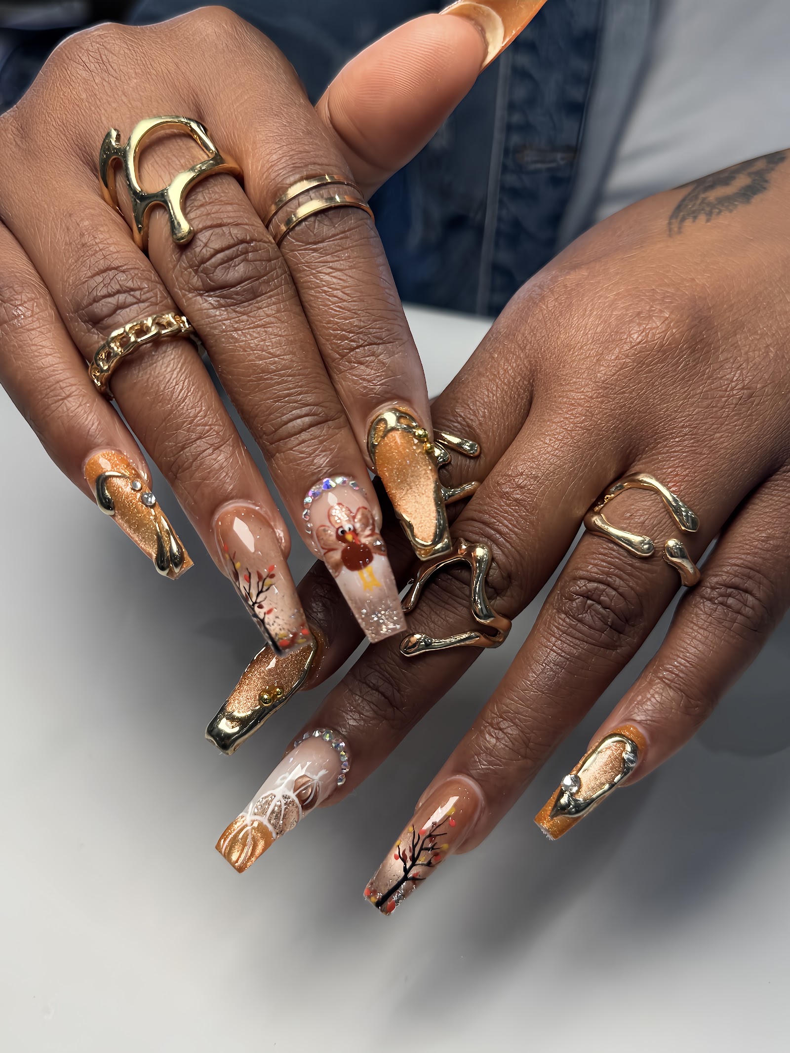 Old National Nails Spa nail work in Atlanta, Georgia